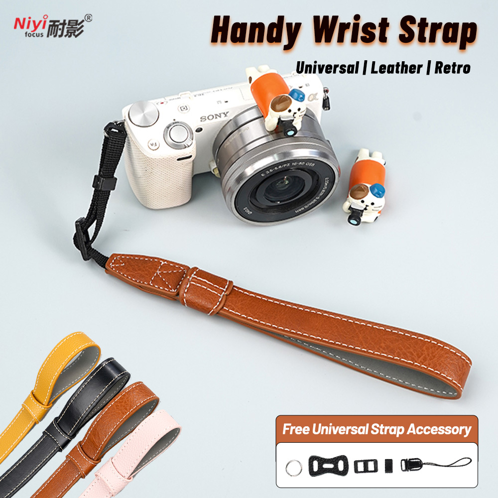 Fujifilm Camera X-T5 - Universal Leather Camera Wrist Strap -