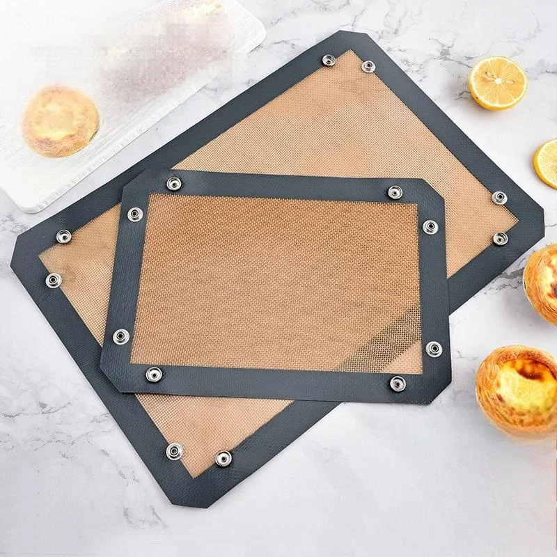 Heat Mat Silicone - Silicone Baking Mat With Button Non-stick