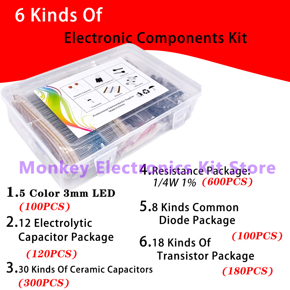 6 kinds components kit resista - Electronics Repair Center recension och pris