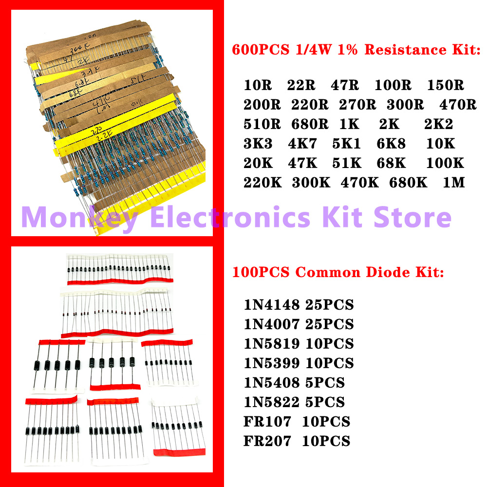 6 kinds components kit resista - Electronics Repair Center recension och pris