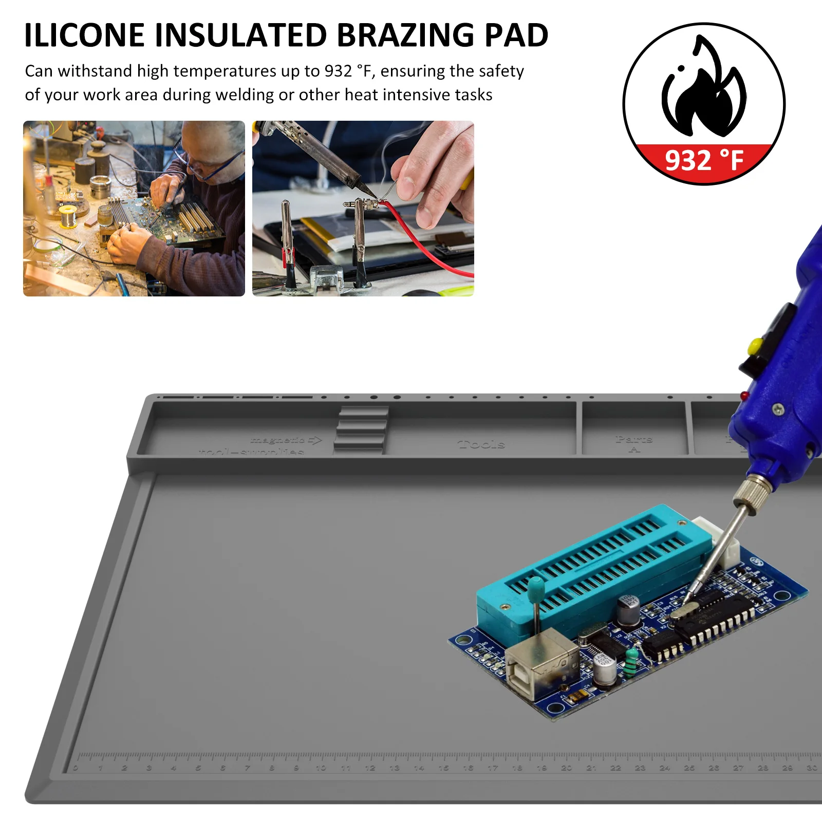Soldering Station Mat Silicone - Electronics Repair Mat recension och pris