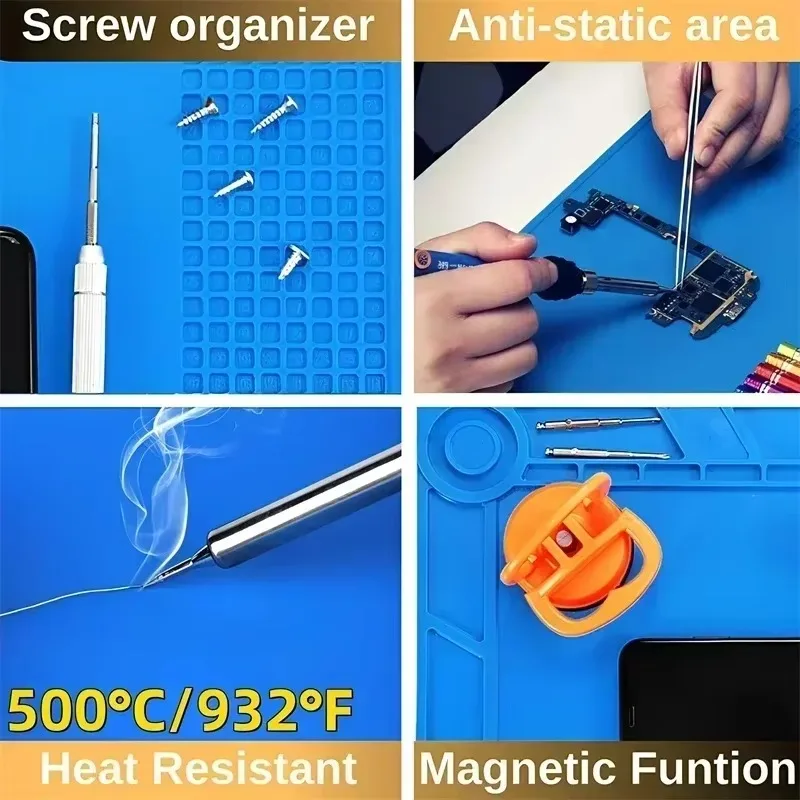 Magnetic Mat Silicone Work Mat - Electronics Repair Mat recension och pris