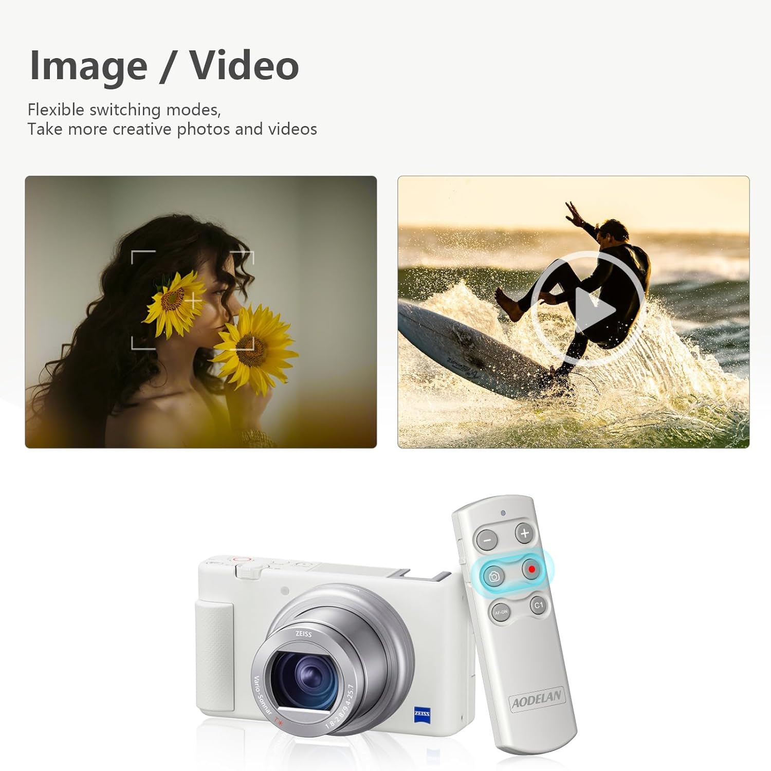 AODELAN Wireless Bluetooth Rem - Sony Camera A7 Iv recension och pris